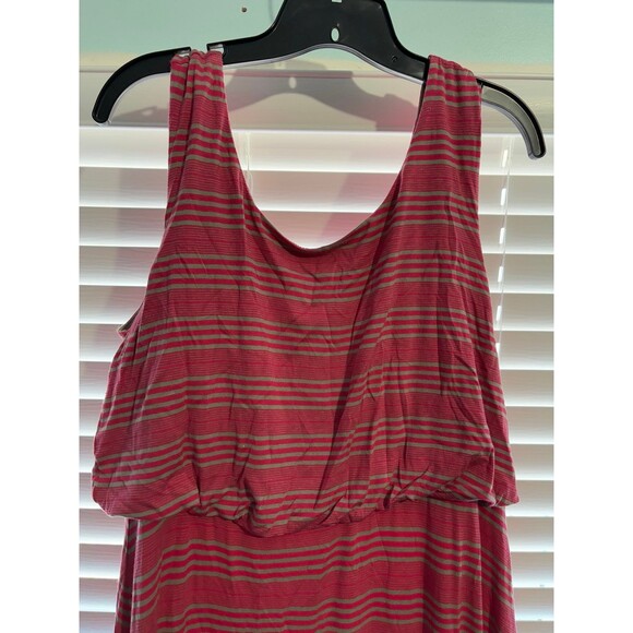 Apt 9 Pink Striped Long Flowy Sleeveless Maxi Dress size xl - Picture 2 of 7